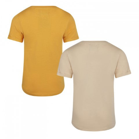 Koko Noko S24 T-shirt long back ss 2-pack Warm yellow R50876-37