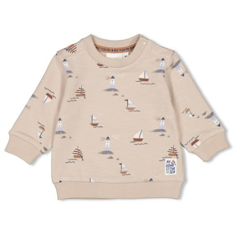 Feetje S24 Sweater AOP - Let's Sail Zand S2418 51602294