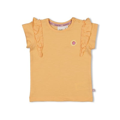 Feetje S24 T-shirt ruches - Sunny Side Up Abrikoos S2435 51700898