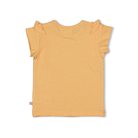 Feetje S24 T-shirt ruches - Sunny Side Up Abrikoos S2435 51700898