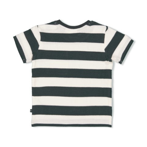 Feetje S24 T-shirt streep - Checkmate Antraciet S2436 51700883