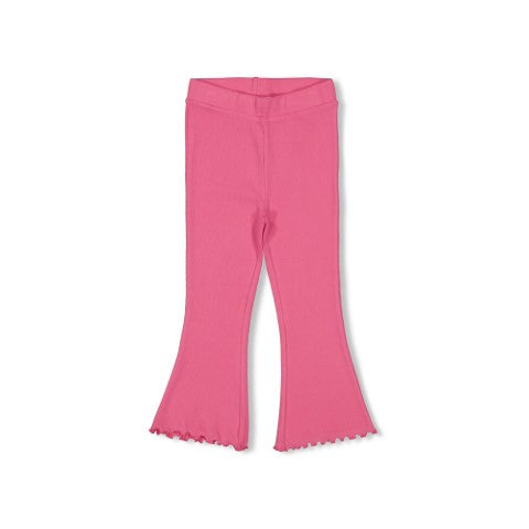 Jubel S24 Flared broek rib - Berry Nice Roze S24J3 92200433