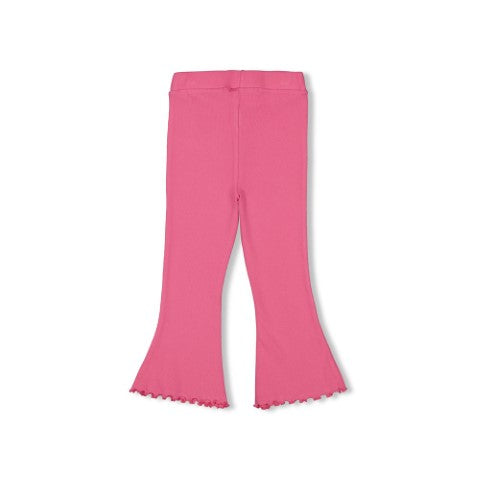 Jubel S24 Flared broek rib - Berry Nice Roze S24J3 92200433