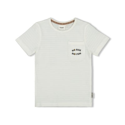 Sturdy S24 T-shirt borstzakje - Checkmate Offwhite S24S3 71700434