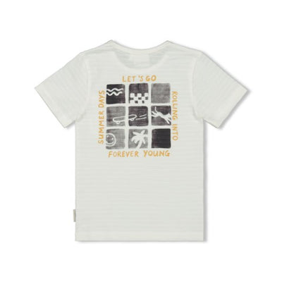 Sturdy S24 T-shirt borstzakje - Checkmate Offwhite S24S3 71700434