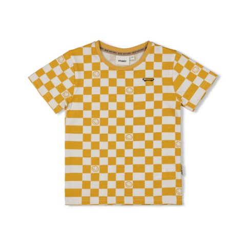 Sturdy S24 T-shirt AOP - Checkmate Geel S24S3 71700437