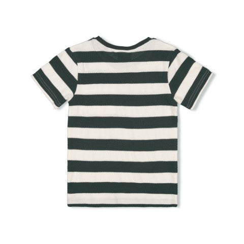 Sturdy S24 T-shirt streep - Checkmate Antraciet S24S3 71700442