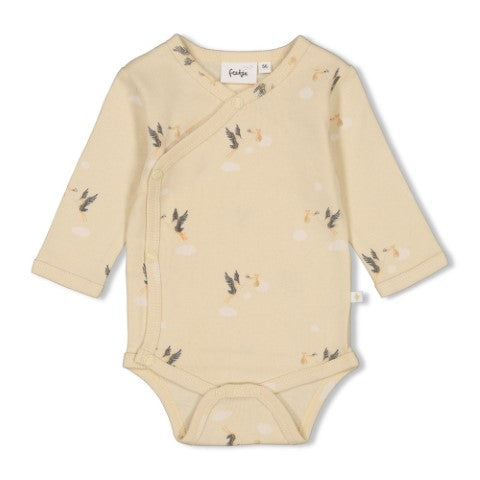 Feetje S25 Wikkelromper AOP rib - Special Delivery Creme S2511 50200231
