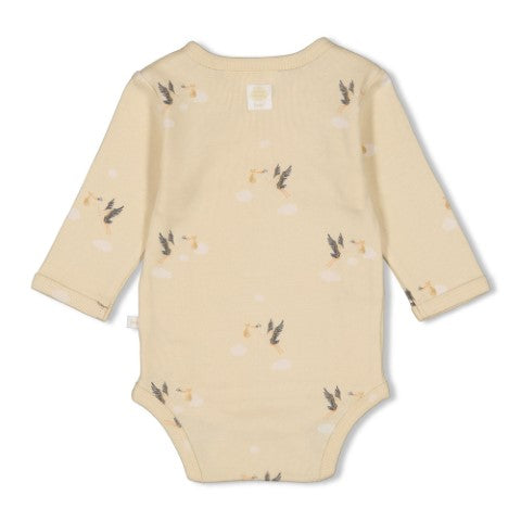 Feetje S25 Wikkelromper AOP rib - Special Delivery Creme S2511 50200231