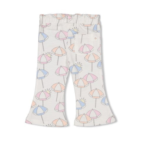 Feetje S25 Flare broek AOP - Sunshine Offwhite S2527 52202345