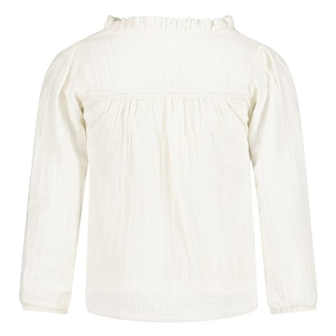 Jubel S25 Blouse mousseline met borduursels - Ciao Bella Offwhite S25J1 92300025