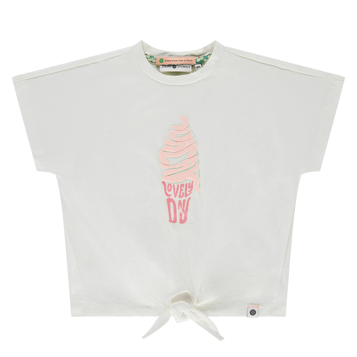 Stains and Stories S25 girls t-shirt short sleeve ivory SSA25208630