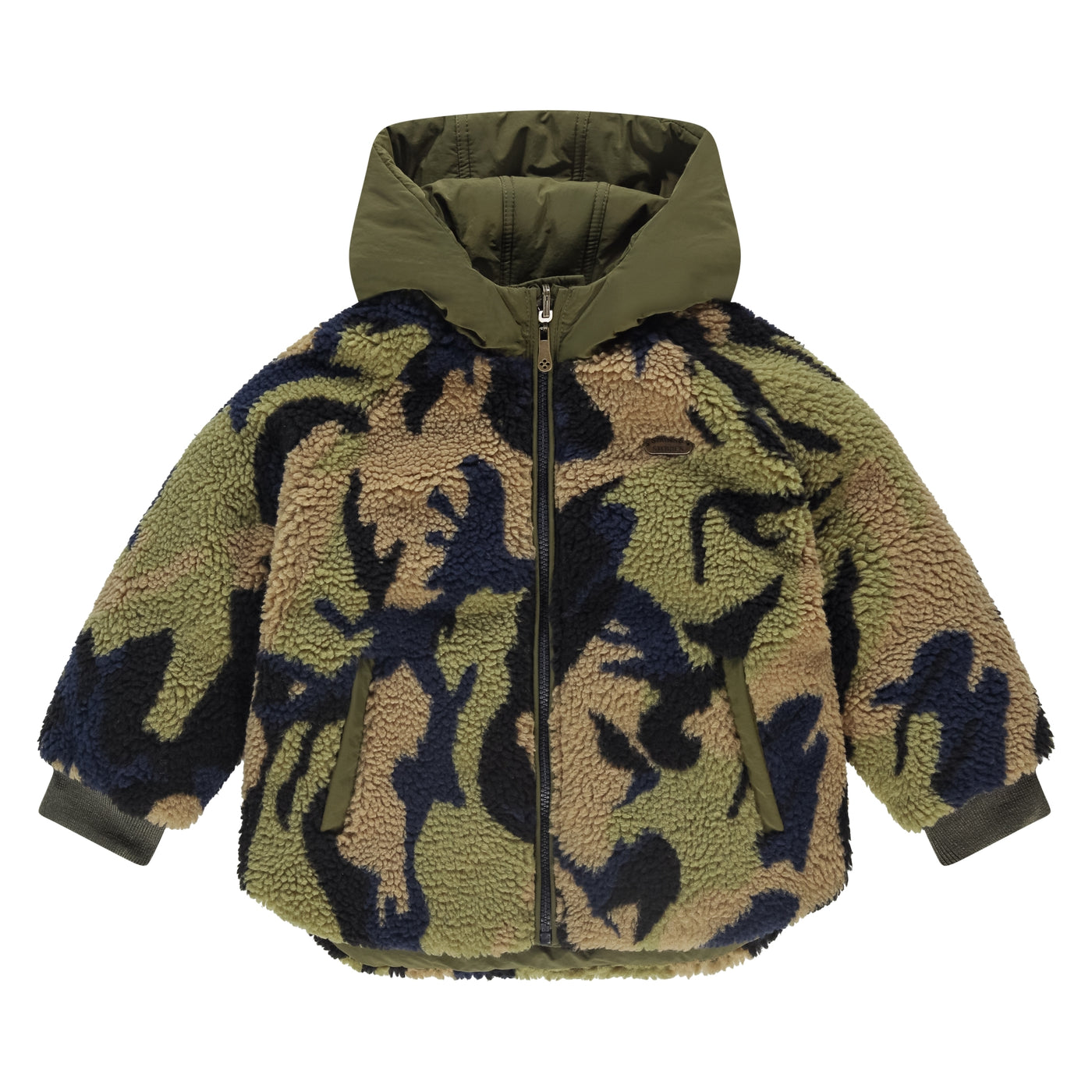 Stains & Stories W25 Outdoor Jackets boys winter teddy jacket reversible moss SSA25507179 SSA-00073