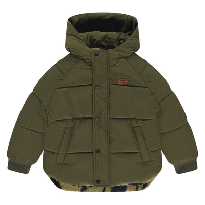 Stains & Stories W25 Outdoor Jackets boys winter teddy jacket reversible moss SSA25507179 SSA-00073