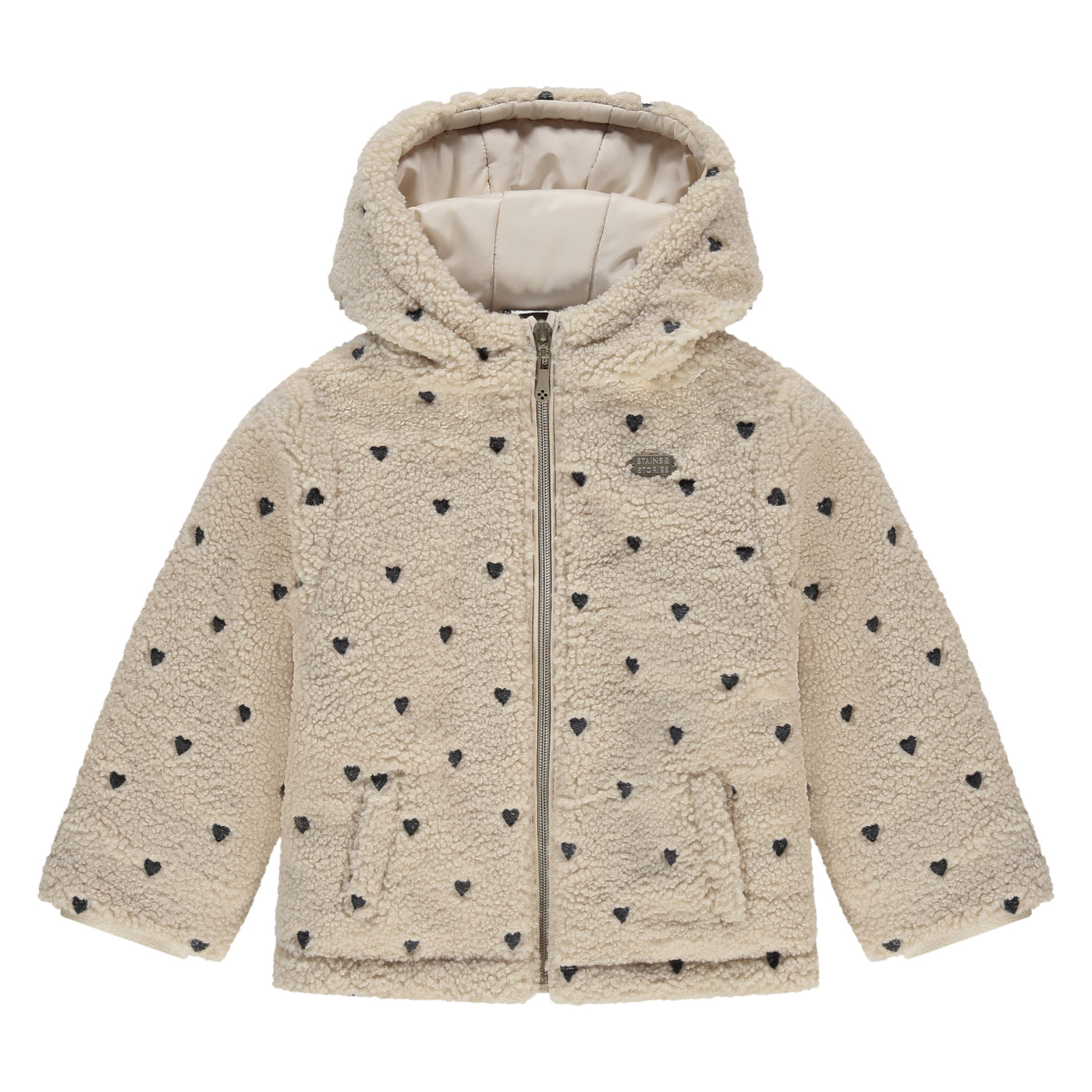 Stains & Stories W25 Outdoor Jackets girls winter teddy jacket beige SSA25508172 SSA-00074