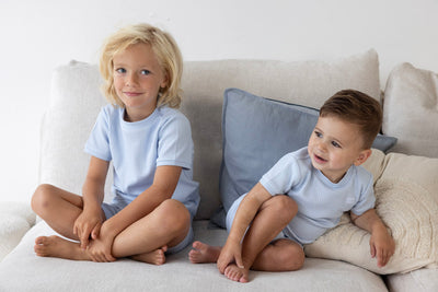 Feetje Wafelpyjama Shortama wafel - Summer Special Babyblue 305576