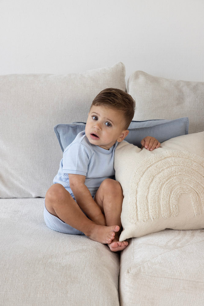 Feetje Wafelpyjama Shortama wafel - Summer Special Babyblue 305576