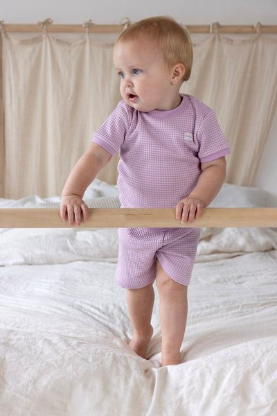 Feetje Wafelpyjama Shortama wafel - Summer Special Lila 305577