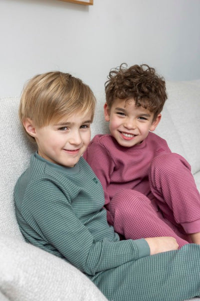 Feetje Wafelpyjama - Family Limited Edition Zeegroen 305579