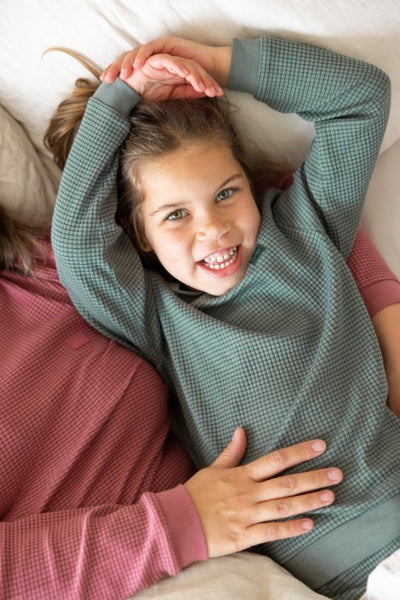 Feetje Wafelpyjama - Family Limited Edition Zeegroen 305579