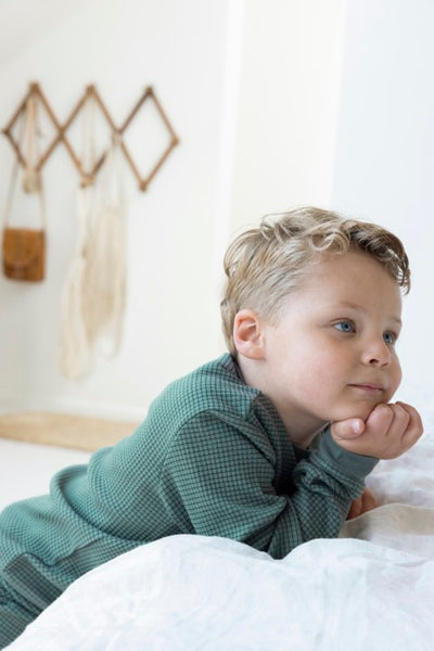 Feetje Wafelpyjama - Family Limited Edition Zeegroen 305579
