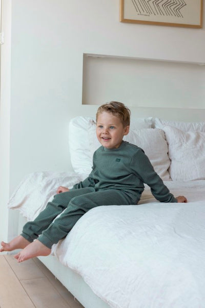 Feetje Wafelpyjama - Family Limited Edition Zeegroen 305579