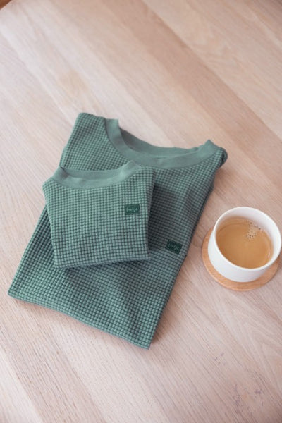 Feetje Wafelpyjama - Family Limited Edition voor VOLWASSENEN Zeegroen 3055793