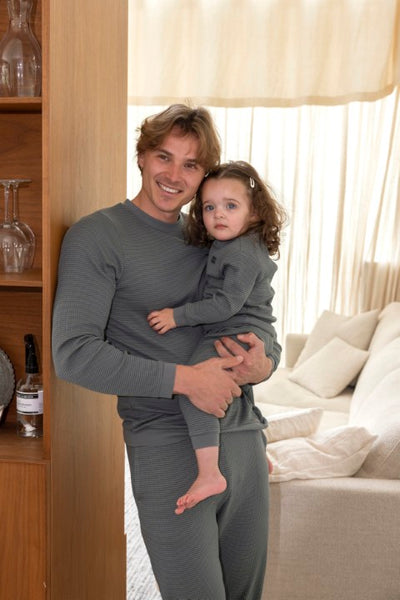 Feetje Wafelpyjama - Family Limited Edition voor VOLWASSENEN Zeegroen 3055793