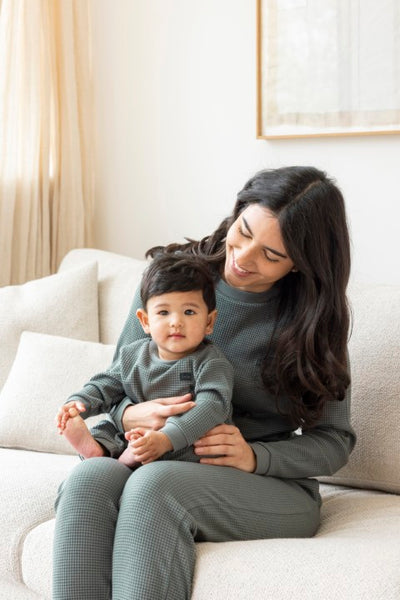 Feetje Wafelpyjama - Family Limited Edition Zeegroen 305579