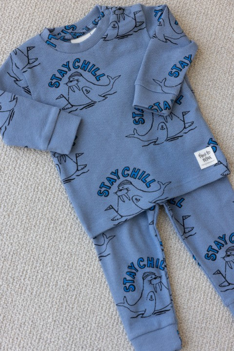 Feetje Willy Walrus - Premium Sleepwear by Feetje Blauw 50500089