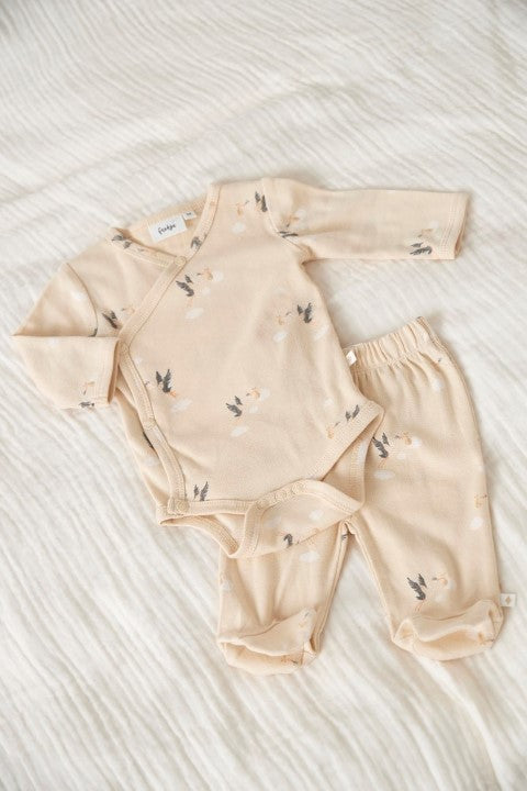 Feetje S25 Wikkelromper AOP rib - Special Delivery Creme S2511 50200231