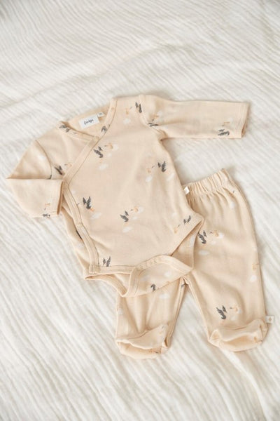 Feetje S25 Wikkelromper AOP rib - Special Delivery Creme S2511 50200231