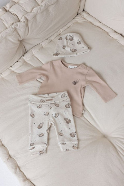 Feetje S25 Broek AOP rib - Cute Cookie Offwhite melange S2512 52202293