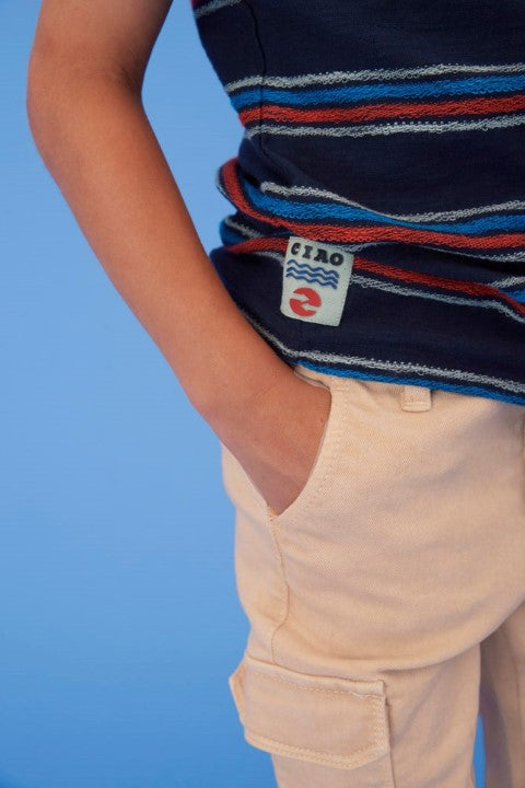Sturdy S25 T-shirt streep - The Good Life Marine S25S1 71700453