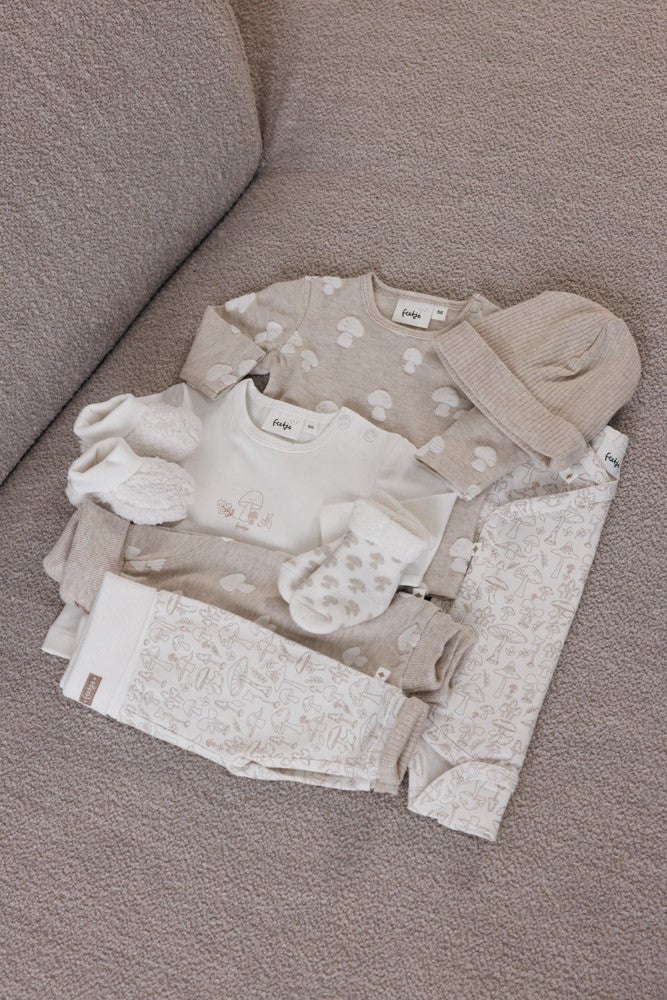Feetje W25  W2510 Mutsje rib - Dear Autumn Taupe melange 53100678
