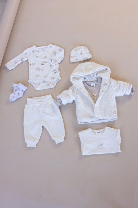 Feetje W25  W2512 Wikkelromper AOP - Sleepy Sheepy Creme 50200243