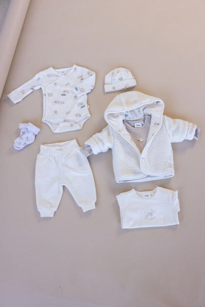 Feetje W25  W2512 Wikkelromper AOP - Sleepy Sheepy Creme 50200243