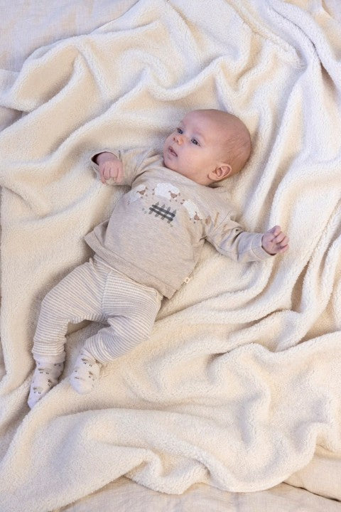 Feetje W25  W2512 Broek rib met streep - Sleepy Sheepy Taupe melange 52202373