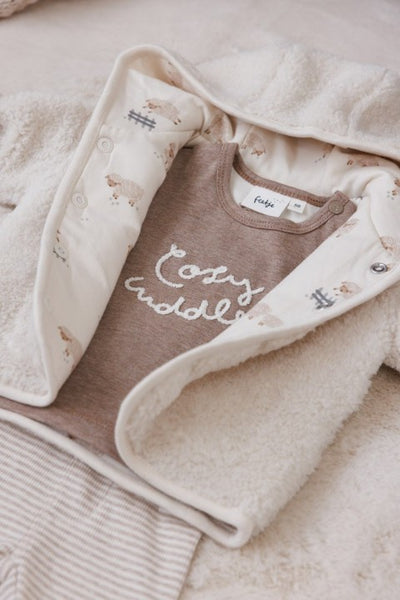 Feetje W25  W2512 Omkeerbaar teddy jasje met capuchon - Sleepy Sheepy Creme 51800350