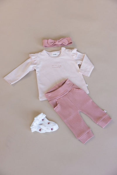 Feetje W25  W2515 Haarband ajour rib - Morning Sun Roze 53100689