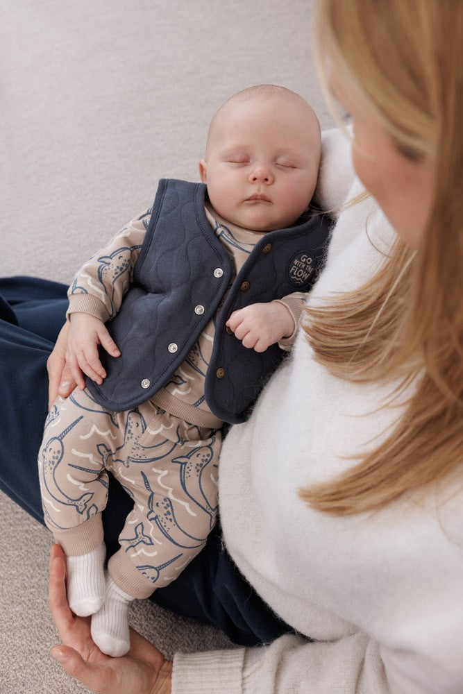 Feetje W25  W2518 Omkeerbaar teddy gilet - Narwal Blauwgrijs 51200036
