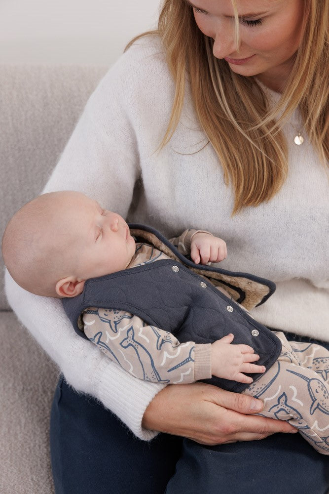 Feetje W25  W2518 Omkeerbaar teddy gilet - Narwal Blauwgrijs 51200036
