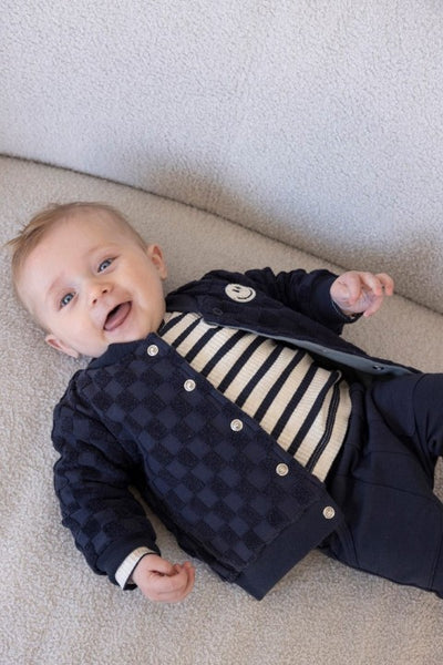 Feetje W25  W2520 Longsleeve rib met streep -  Let's Go! Marine 51602576
