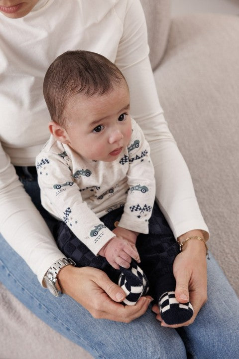 Feetje W25  W2520 Longsleeve AOP - Let's Go! Offwhite melange 51602575