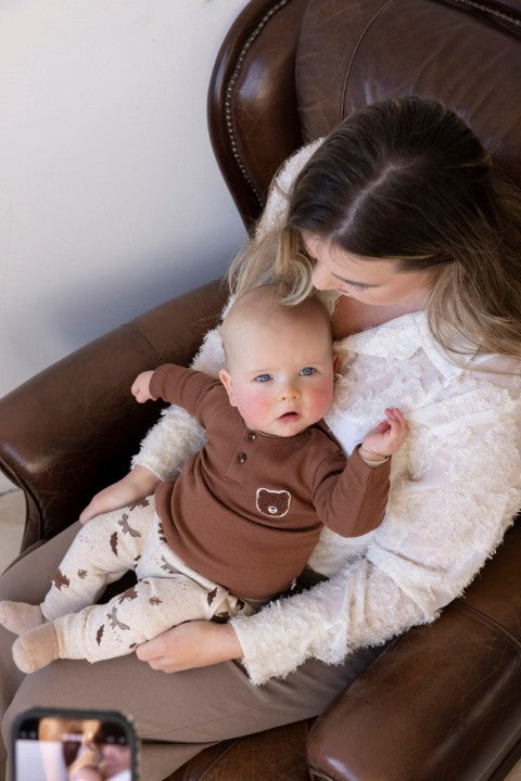 Feetje W25  W2522 Broek AOP - Wild World Taupe melange 52202422