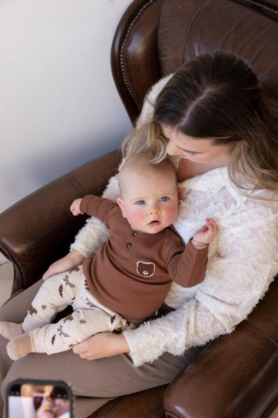 Feetje W25  W2522 Broek AOP - Wild World Taupe melange 52202422