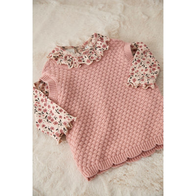 Feetje W25 Spencer gebreid - Woodland Bloom Roze 51200037