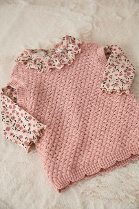 Feetje W25  W2523 Romper rib AOP - Woodland Bloom Offwhite 50200248