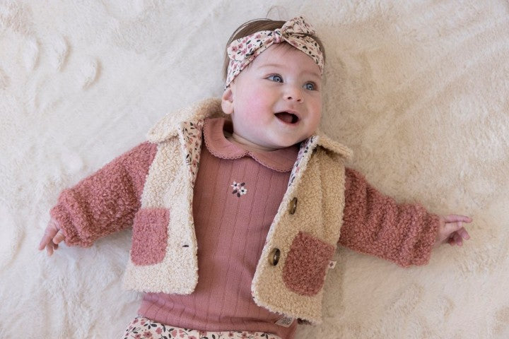 Feetje W25  W2523 Longsleeve pointelle rib - Woodland Bloom Mauve 51602612