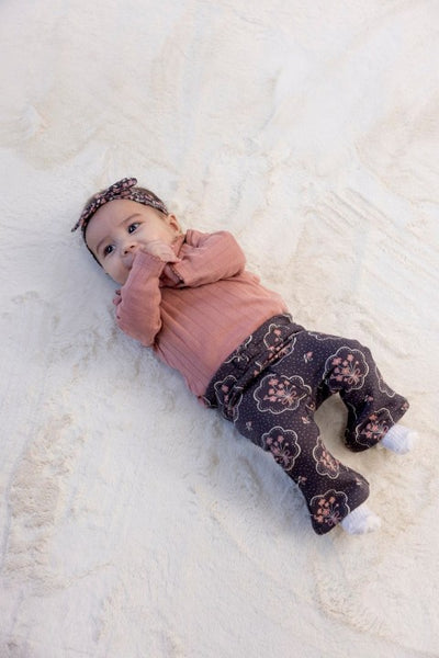 Feetje W25  W2523 Longsleeve pointelle rib - Woodland Bloom Mauve 51602612